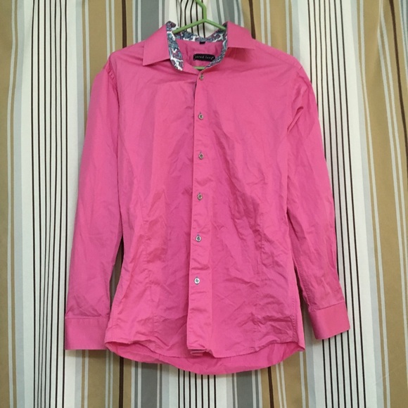 Pink Jared Lang button up men’s shirt - Picture 1 of 5